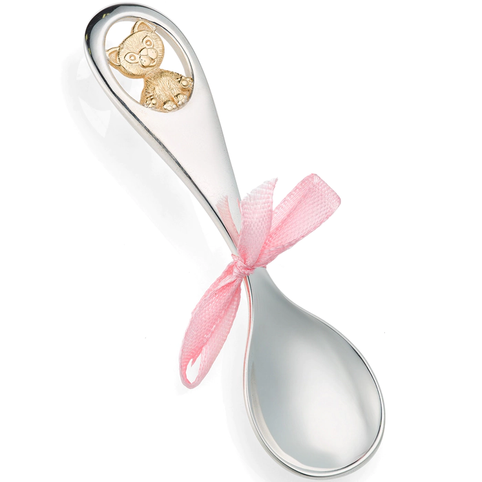A set of silver children's cutlery "Kittens"